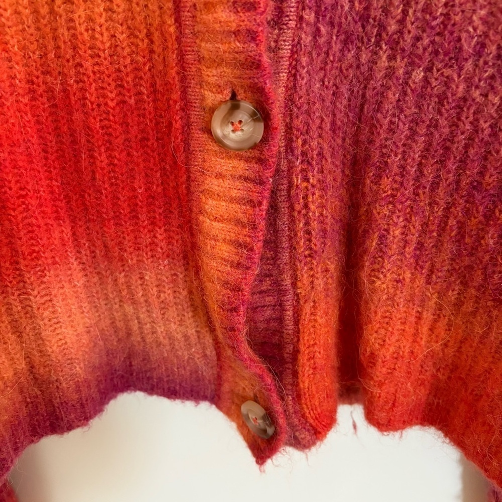 Anthropolgie Maeve Hallie Space-Dyed Cardigan Women’s Wool Blend Size Large - Picture 5 of 13